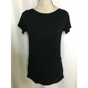 Benjamin Jay Womens Black Gold Short Sleeve Top